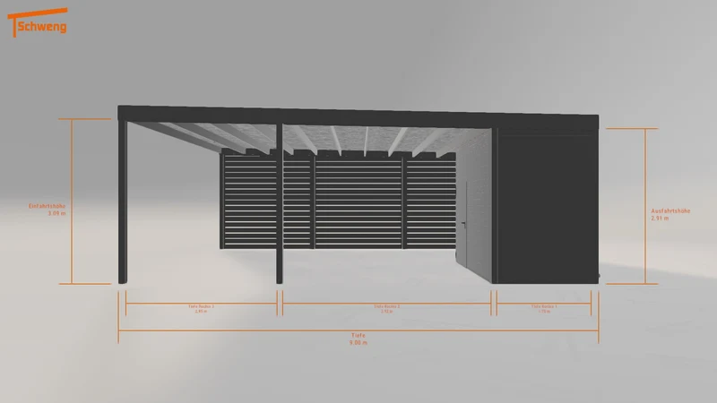 #DE Schweng Flachdachcarport C600 (ID jjn8nb)