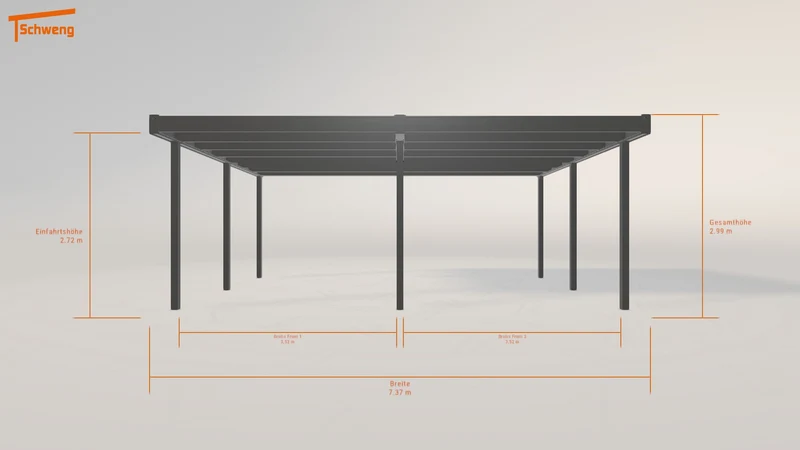 #DE Schweng Flachdachcarport C600 (ID rjkrgn) #MTG