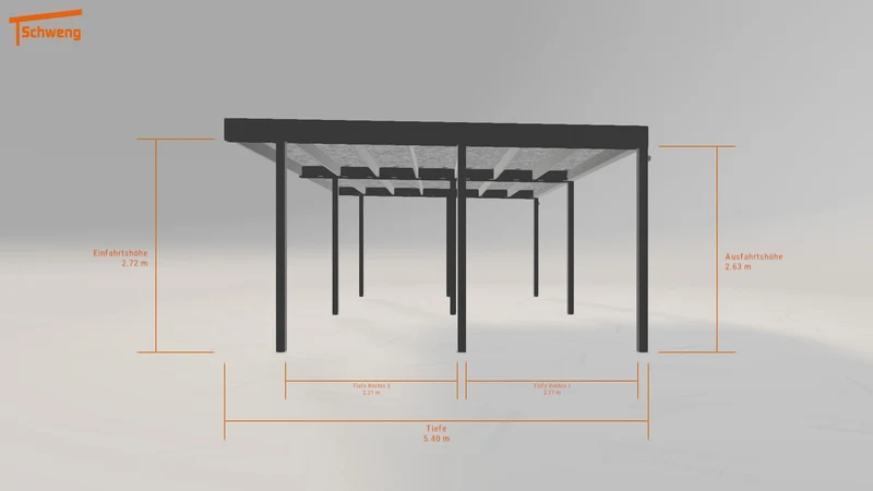 #DE Schweng Flachdachcarport C600 (ID rjkrgn) #MTG