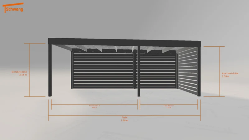 #DE Schweng Flachdachcarport C600 (ID rjk5np) #MTG