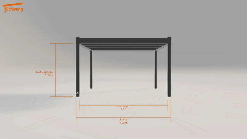 #DE Schweng Flachdachcarport C600 (ID pbd9qy)