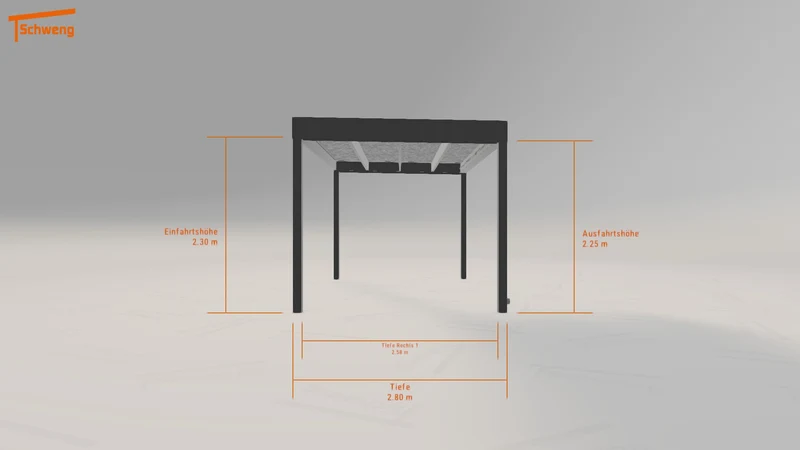 #DE Schweng Flachdachcarport C600 (ID pbd9qy)