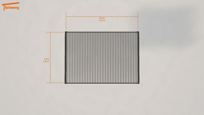 #DE Schweng Flachdachcarport C600 (ID pbd9qy)