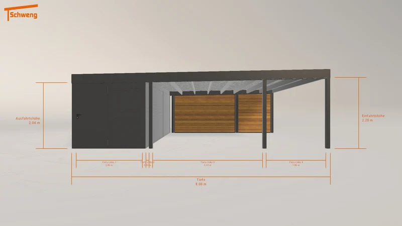 #DE Schweng Flachdachcarport C600 (ID yg2y7z) #MTG