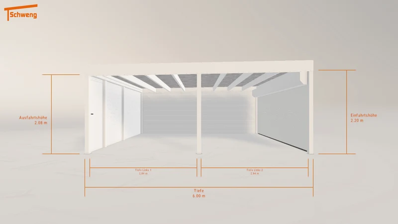 #DE Schweng Flachdachcarport C600+ (ID pbdpk2) #MTG