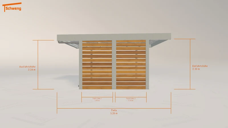 #DE Schweng Flachdachcarport C600 (ID x73kxn)
