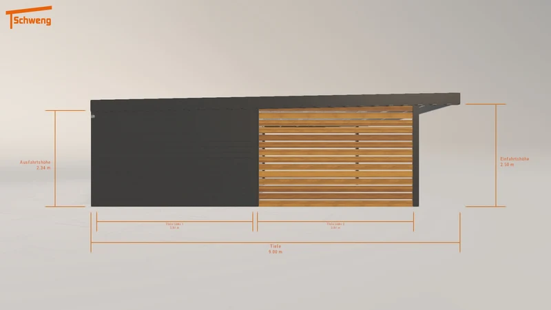 #DE Schweng Flachdachcarport C600 (ID 7799m2)