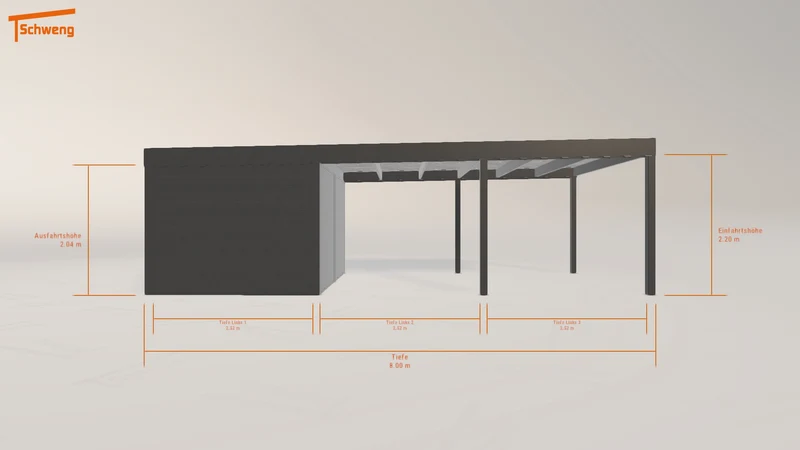 #DE Schweng Flachdachcarport C600 (ID 9w55p3) #MTG