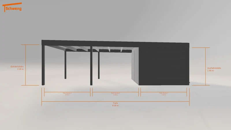 #DE Schweng Flachdachcarport C600 (ID 9w55p3) #MTG