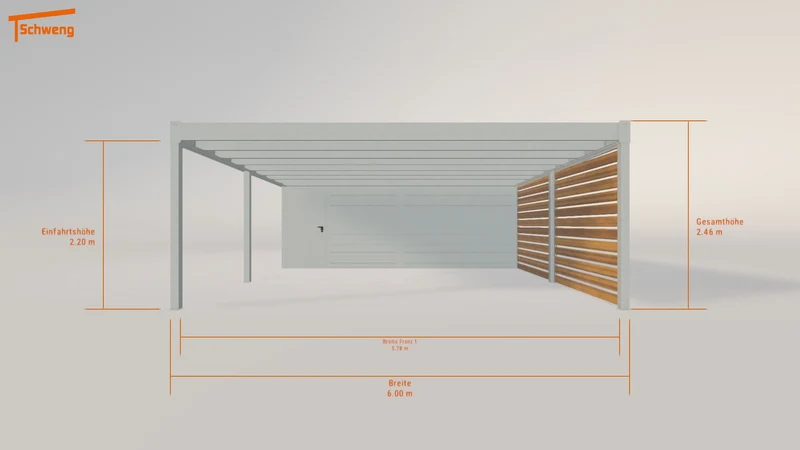 #DE Schweng Flachdachcarport C600+ (ID 779qyg) #MTG
