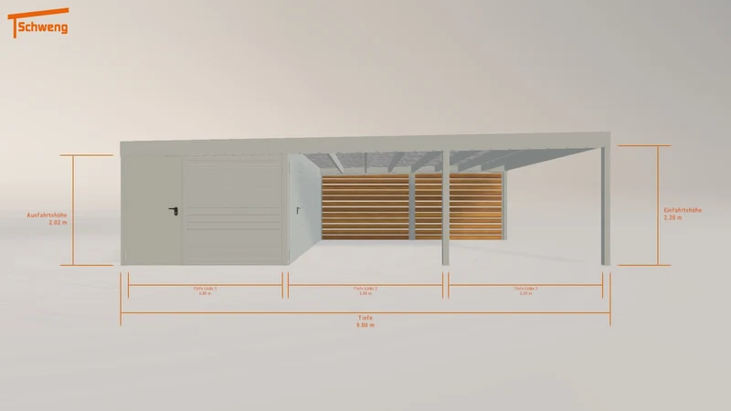 #DE Schweng Flachdachcarport C600+ (ID 779qyg) #MTG