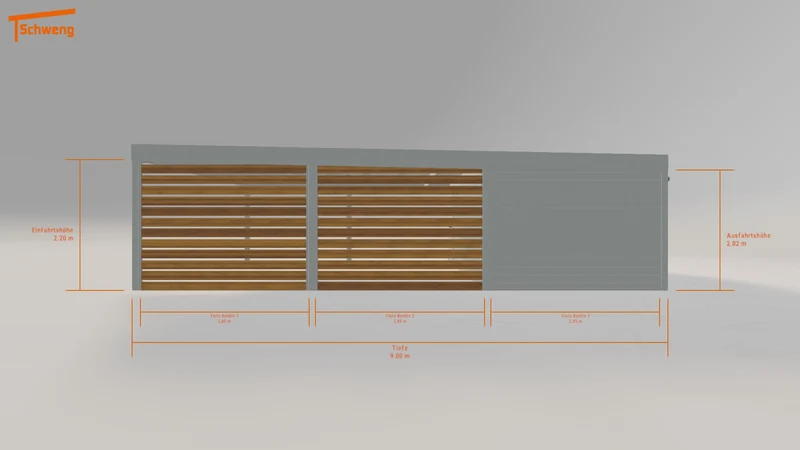 #DE Schweng Flachdachcarport C600+ (ID 779qyg) #MTG