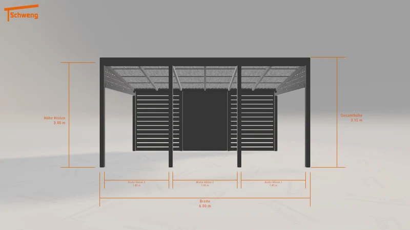 #DE Schweng Pultdachcarport S400 (ID w3pnvg)