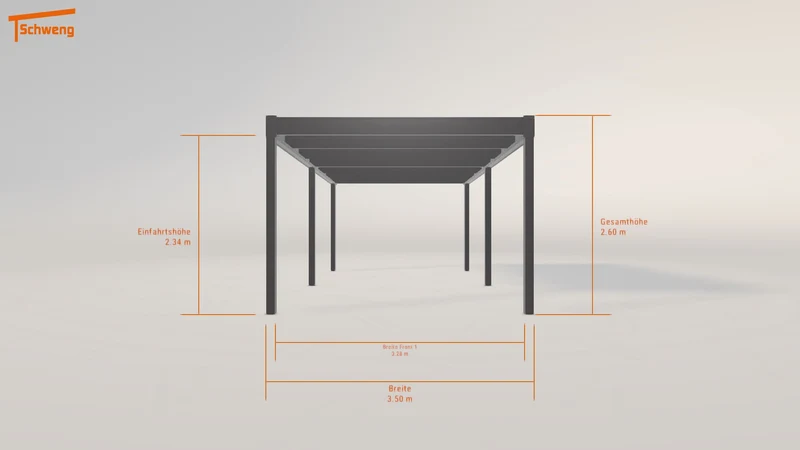 #DE Schweng Flachdachcarport C600 (ID dv8n58)