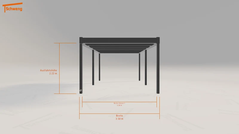 #DE Schweng Flachdachcarport C600 (ID dv8n58)