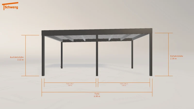 #DE Schweng Flachdachcarport C600 (ID dv8n58)