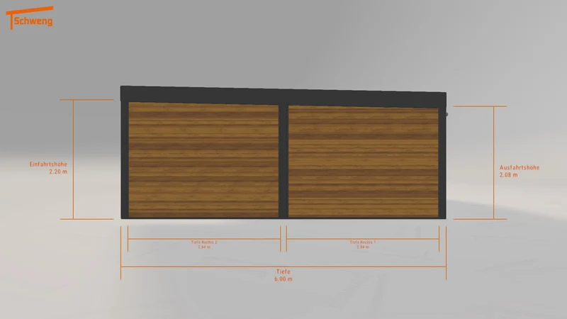 #DE Schweng Flachdachcarport C600+ (ID bk7qv2) #MTG