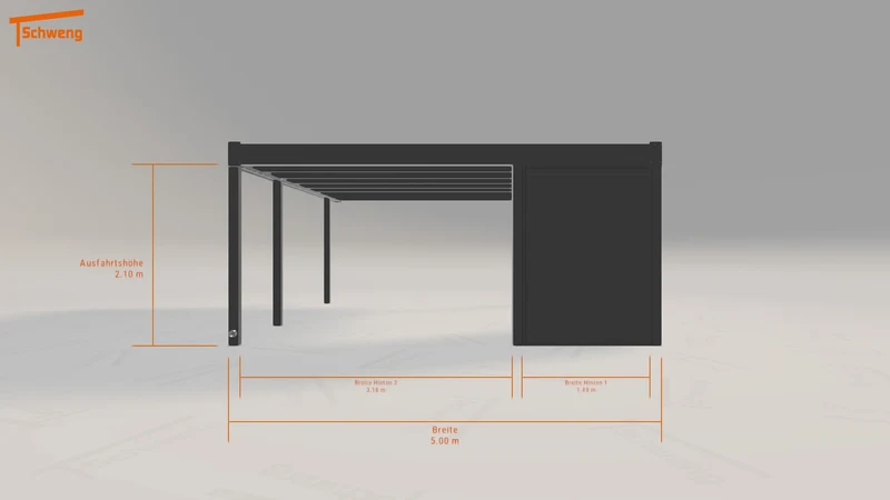 #DE Schweng Flachdachcarport C600+ (ID zb4k5y) #MTG