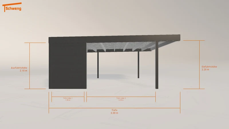 #DE Schweng Flachdachcarport C600+ (ID zb4k5y) #MTG