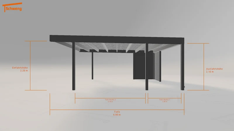 #DE Schweng Flachdachcarport C600+ (ID zb4k5y) #MTG