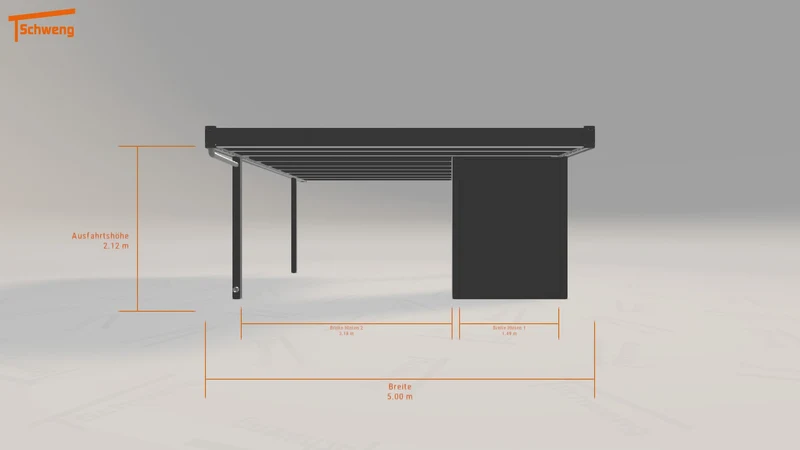 #DE Schweng Flachdachcarport C600+ (ID w3pr2b) #MTG