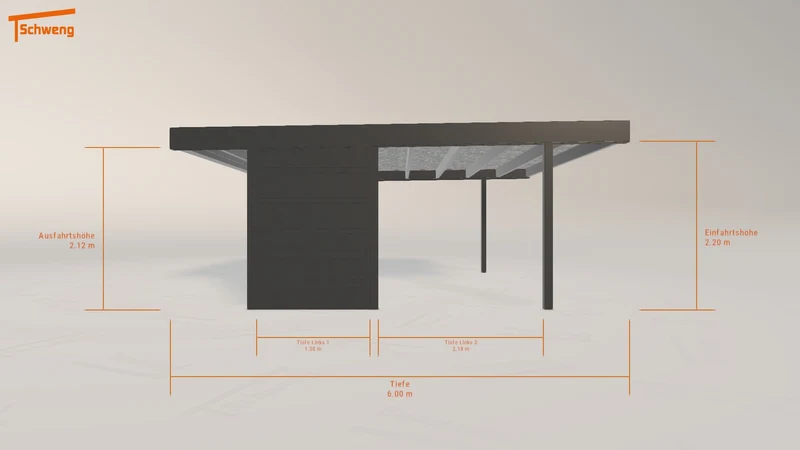 #DE Schweng Flachdachcarport C600+ (ID w3pr2b) #MTG