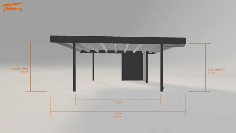 #DE Schweng Flachdachcarport C600+ (ID w3pr2b) #MTG
