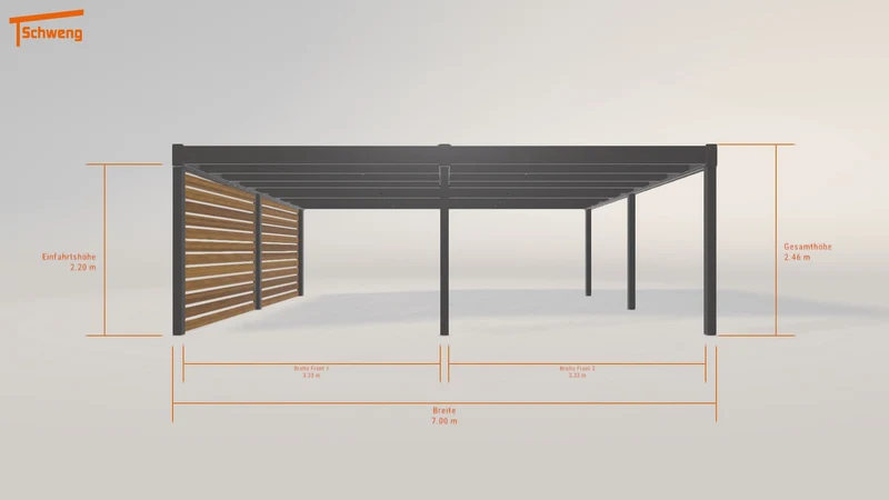 #DE Schweng Flachdachcarport C600 (ID 85yvz5)
