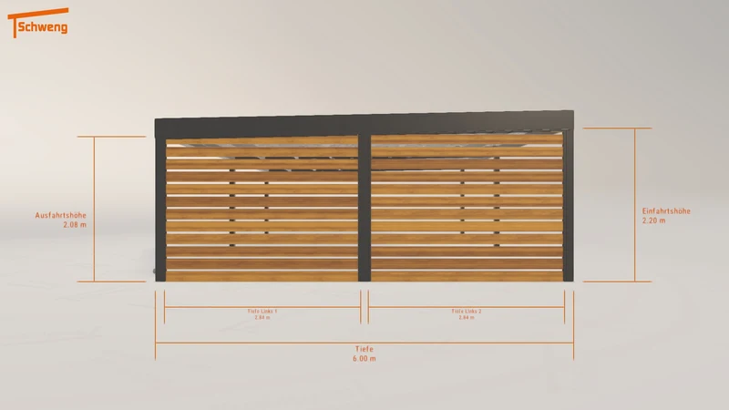 #DE Schweng Flachdachcarport C600 (ID 85yvz5)