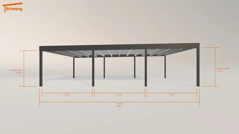 #DE Schweng Flachdachcarport C600+ (ID pbdd37) #MTG