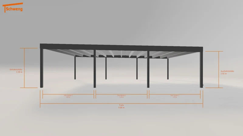 #DE Schweng Flachdachcarport C600+ (ID pbdd37) #MTG