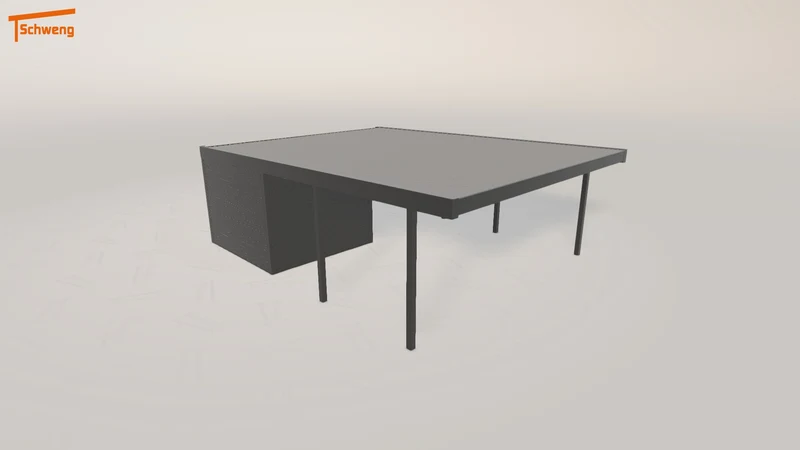 #DE Schweng Flachdachcarport C600+ (ID x734x3) #MTG