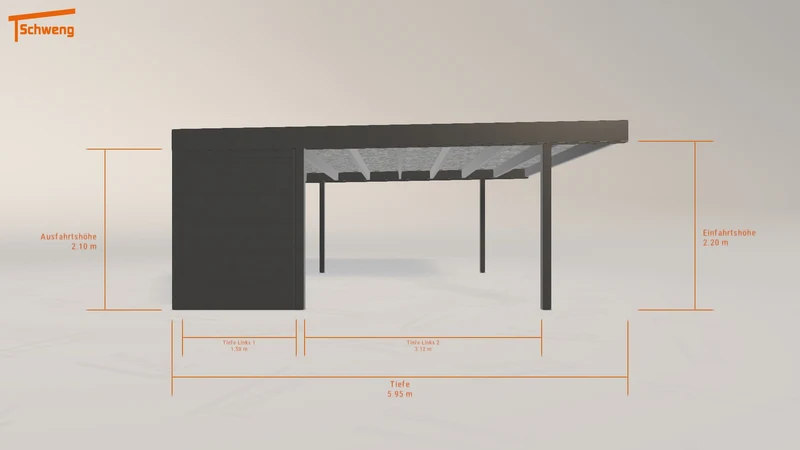 #DE Schweng Flachdachcarport C600+ (ID 5mdwm3) #MTG