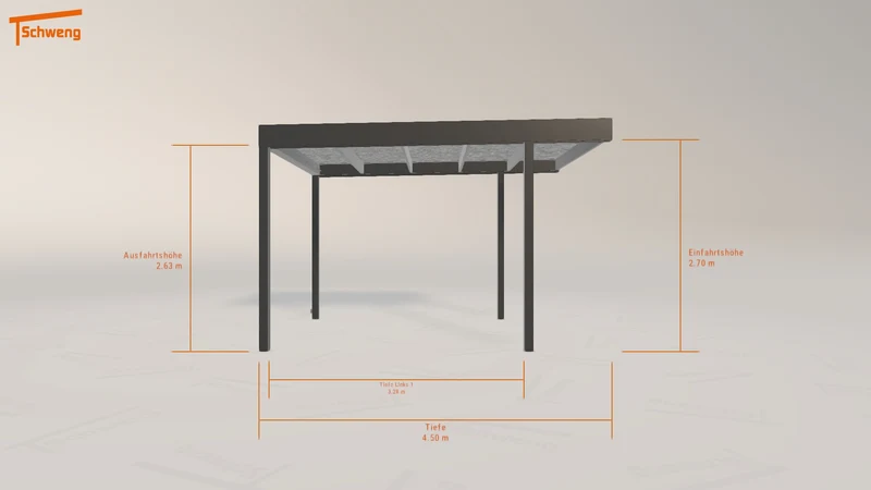 #DE Schweng Flachdachcarport C600 (ID mjq2v5)