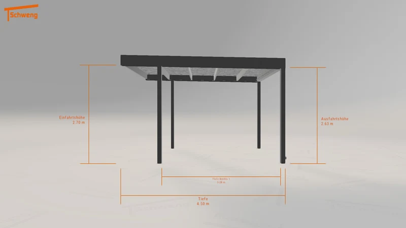 #DE Schweng Flachdachcarport C600 (ID mjq2v5)