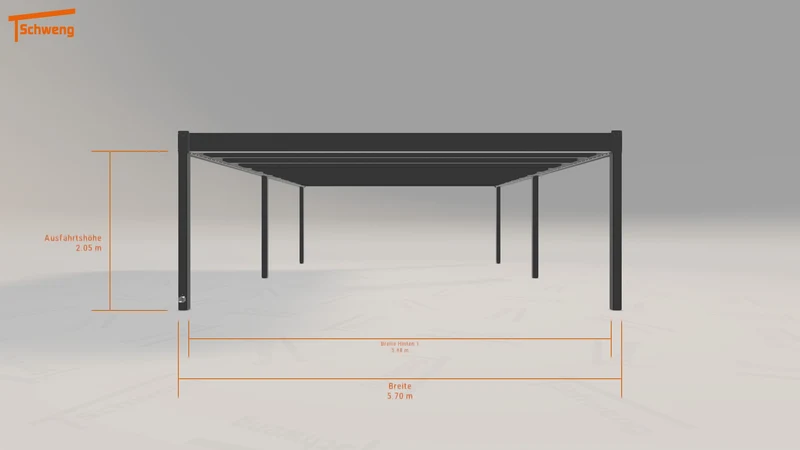 #DE Schweng Flachdachcarport C600 (ID 33k9bg) #MTG