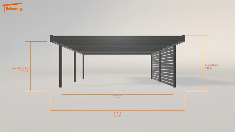 #DE Schweng Flachdachcarport C600+ (ID zb4jvy) #MTG
