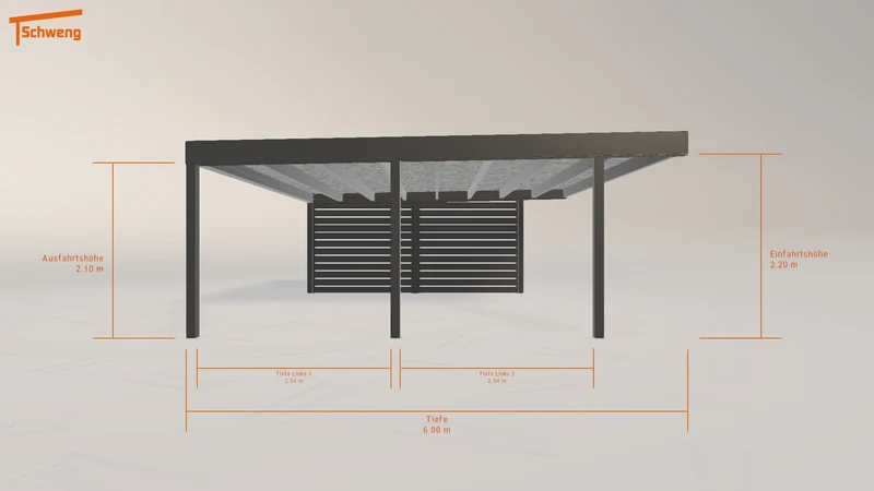 #DE Schweng Flachdachcarport C600+ (ID zb4jvy) #MTG