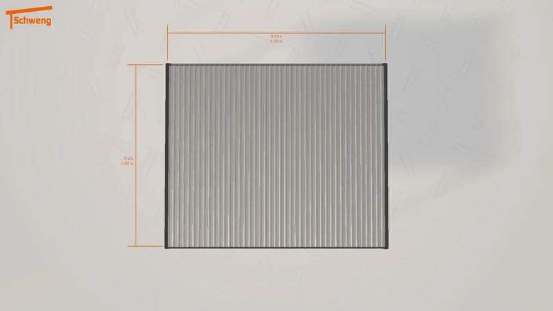 #DE Schweng Flachdachcarport C600+ (ID 5mdr88)