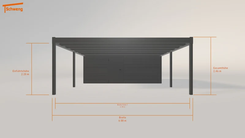 #DE Schweng Flachdachcarport C600 (ID g7zvd4) #MTG