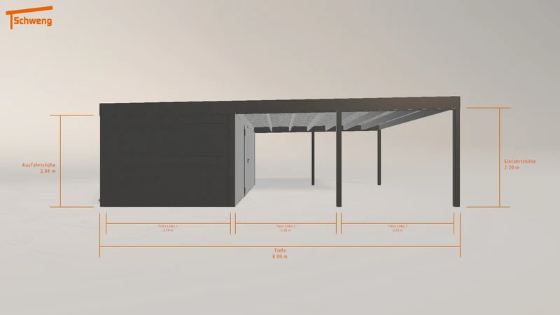 #DE Schweng Flachdachcarport C600 (ID g7zvd4) #MTG