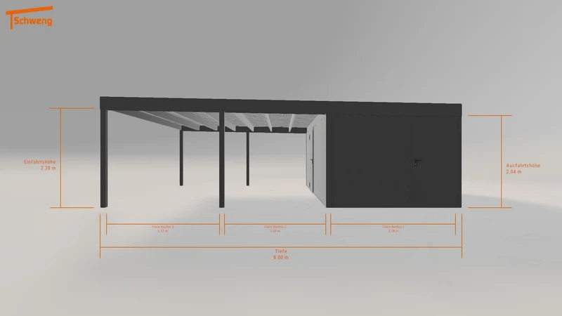 #DE Schweng Flachdachcarport C600 (ID g7zvd4) #MTG