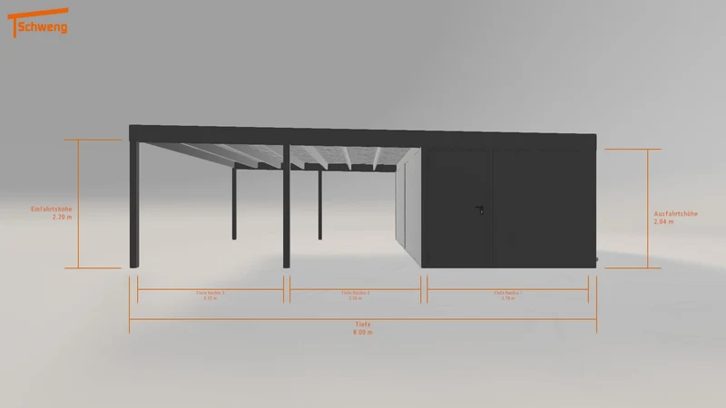 #DE Schweng Flachdachcarport C600 (ID dv8mmn) #MTG
