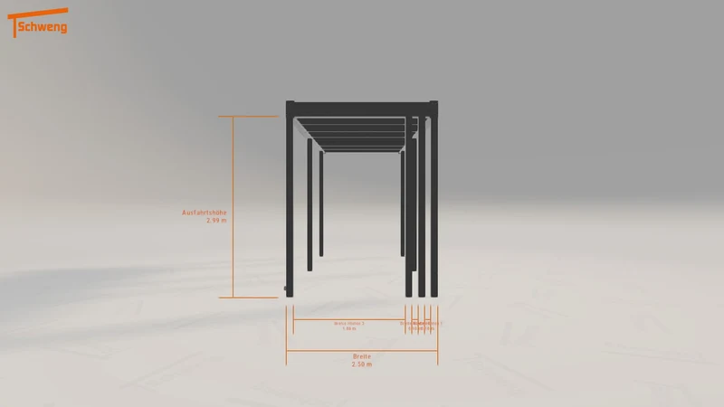 #CH Schweng Flachdachcarport C600 (ID 2qk84r)
