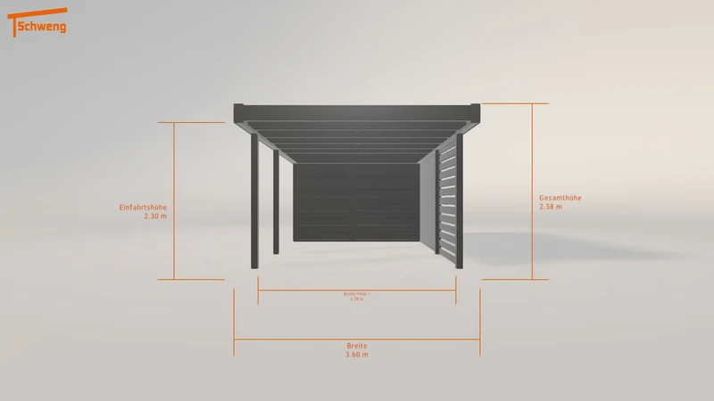 #DE Schweng Flachdachcarport C600 (ID 33kyxq)