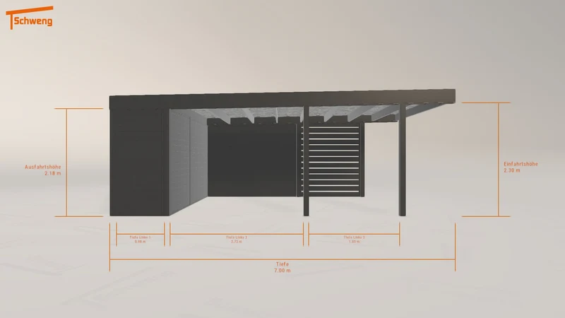 #DE Schweng Flachdachcarport C600 (ID 33kyxq)