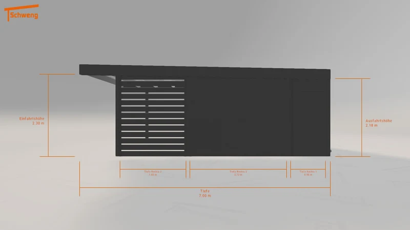 #DE Schweng Flachdachcarport C600 (ID 33kyxq)