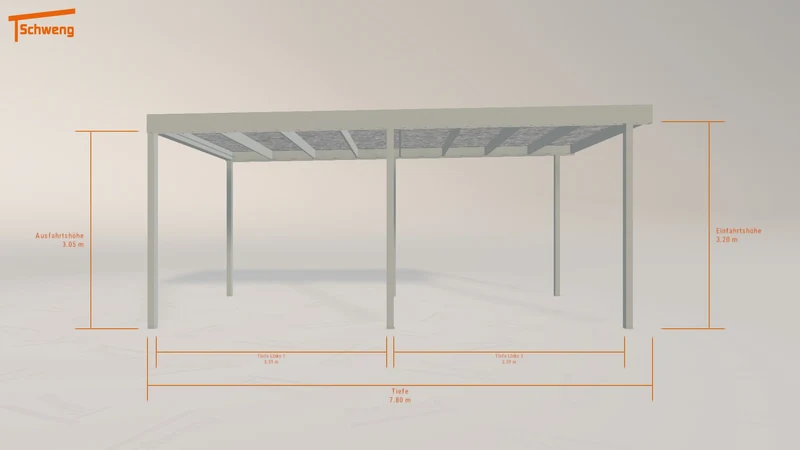 #DE Schweng Flachdachcarport C600 (ID zb43q4) #MTG