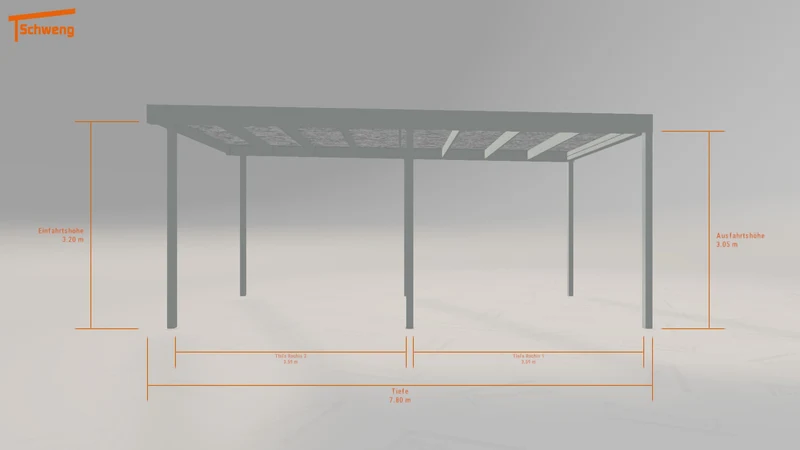 #DE Schweng Flachdachcarport C600 (ID zb43q4) #MTG