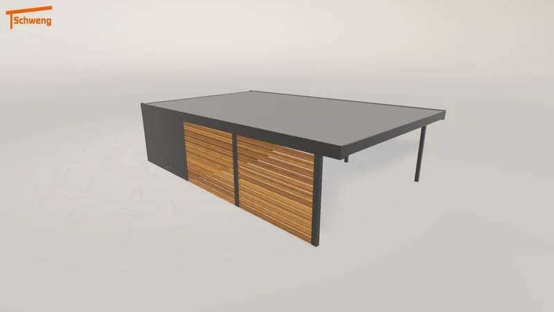 #DE Schweng Flachdachcarport C600 (ID zb4ryv)